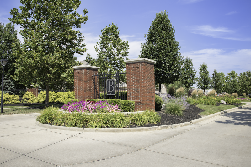 Beautiful landscape maintenance on commercial property