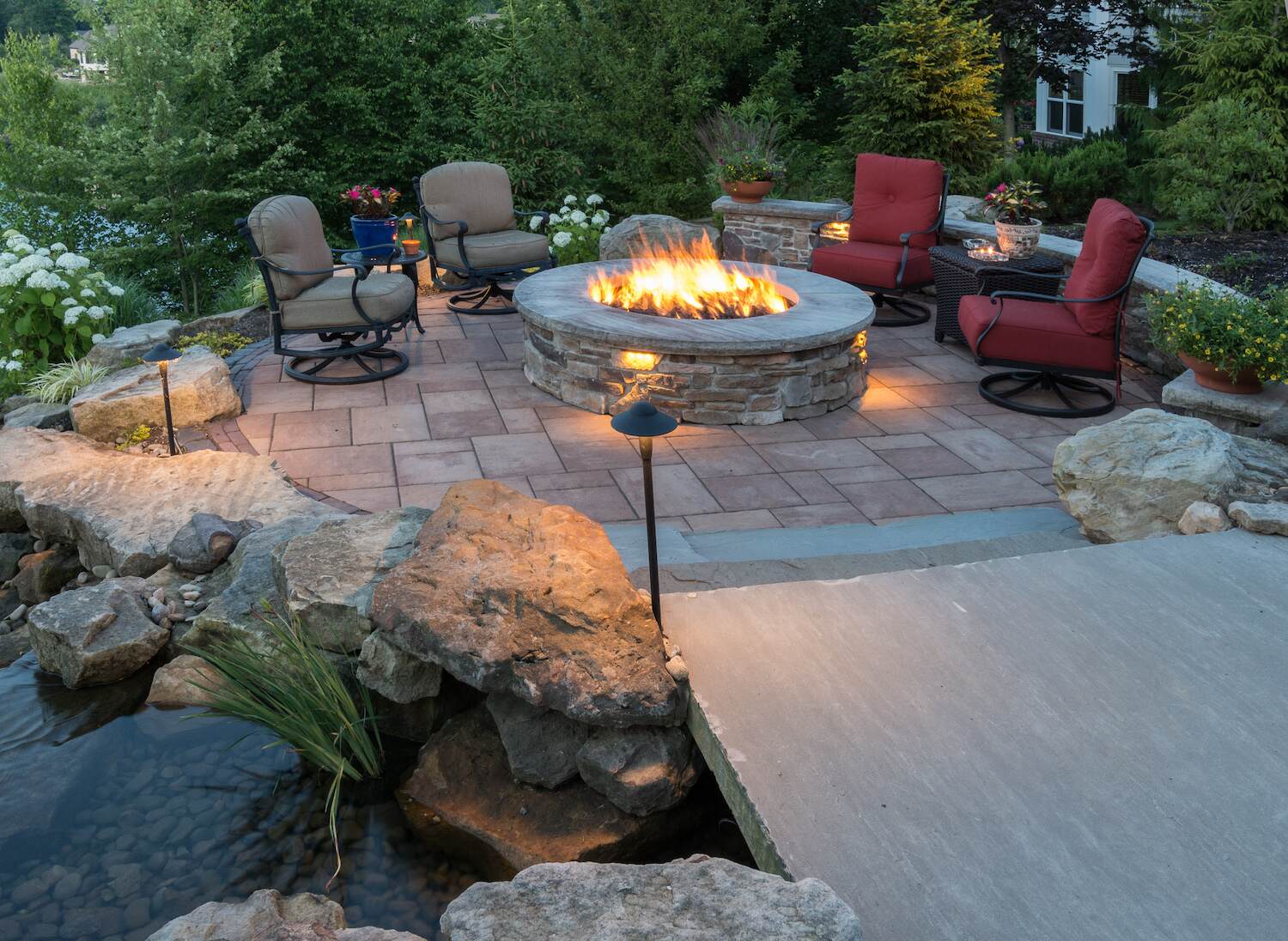 Elegant uplighting in Gates Mills, OH  (1)